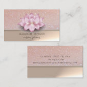 Professionele Elegante Chique Glittery Lotus Bloem Visitekaartje (Voorkant / Achterkant)