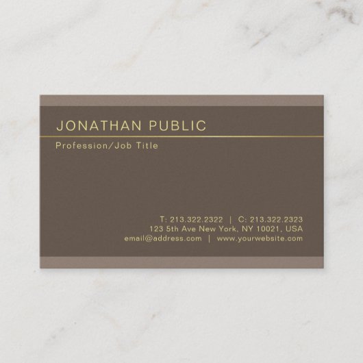 Professionele Elegante Creatieve Parel Finish Luxe Visitekaartje (Voorkant)