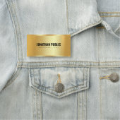 Professionele Elegante Custom Sjabloon Glamour Gol Naamplaatje (In situ)