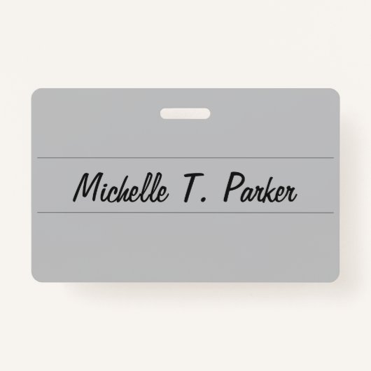 Professionele elegante duidelijke minimalistische  badge (Voorkant)