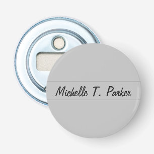 Professionele elegante duidelijke minimalistische button flesopener