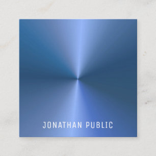 Professionele Elegante Eenvoudige Blauwe Sjabloon  Vierkante Visitekaartje