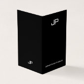 Professionele elegante eenvoudige moderne monogram visitekaartjes (Buitenkant)