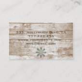 Professionele elegante  florale kromme visitekaartje (Achterkant)