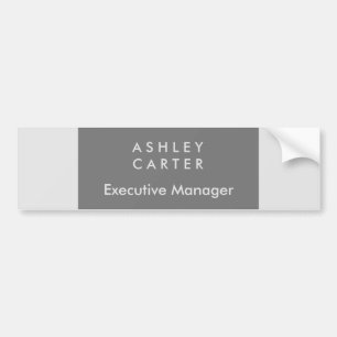 Professionele elegante grijze vlakke minimalistisc bumpersticker