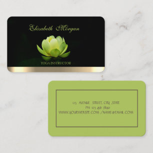 Professionele Elegante Groene Lotus,Yoga Visitekaartje