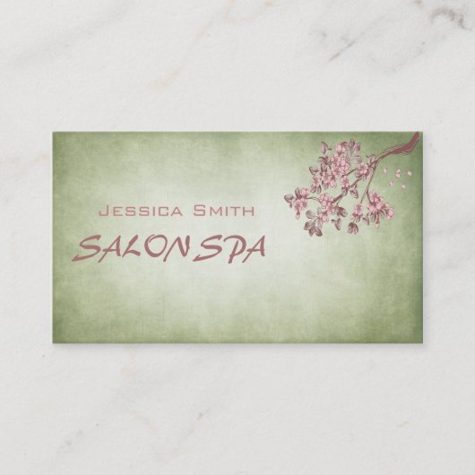 Professionele elegante  kerselboom visitekaartje (Voorkant)