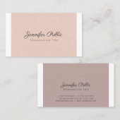 Professionele Elegante Kleuren Eenvoudige Chic Mod Visitekaartje (Voorkant / Achterkant)