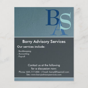 Professionele Elegante Moderne Blauwe Eenvoudige Flyer