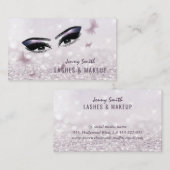 Professionele elegante moderne bokeh-vlindermake-u visitekaartje (Voorkant / Achterkant)