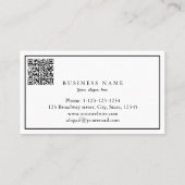 Professionele elegante, moderne, eenvoudige Script Visitekaartje (Achterkant)