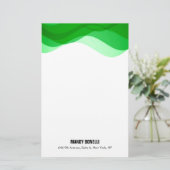 Professionele elegante moderne groene witte trendy briefpapier (Staand voorkant)