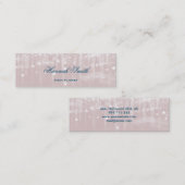 Professionele elegante moderne luxe glitter mini visitekaartje (Voorkant / Achterkant)