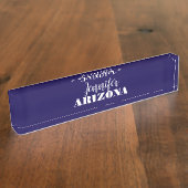 Professionele elegante moderne minimalistische don naambordje (Zijkant)