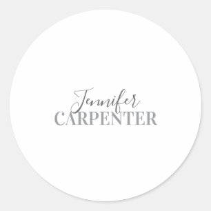 Professionele elegante moderne minimalistische eff ronde sticker