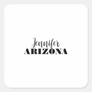 Professionele elegante moderne minimalistische eff vierkante sticker