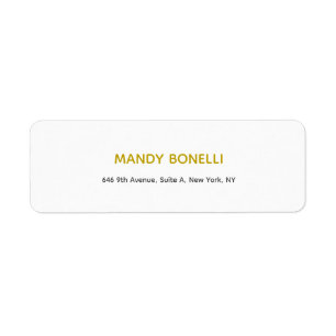 Professionele elegante moderne minimalistische gou etiket