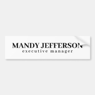 Professionele elegante moderne minimalistische naa bumpersticker