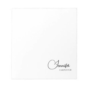 Professionele elegante moderne minimalistische naa notitieblok