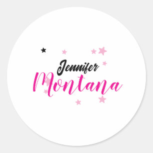 Professionele elegante moderne minimalistische naa ronde sticker