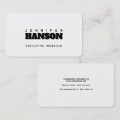 Professionele elegante moderne minimalistische vla visitekaartje (Voorkant / Achterkant)