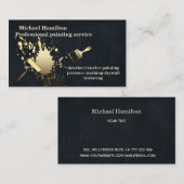Professionele elegante moderne schilderservice visitekaartje (Voorkant / Achterkant)