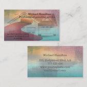 Professionele elegante moderne schilderservice visitekaartje (Voorkant / Achterkant)