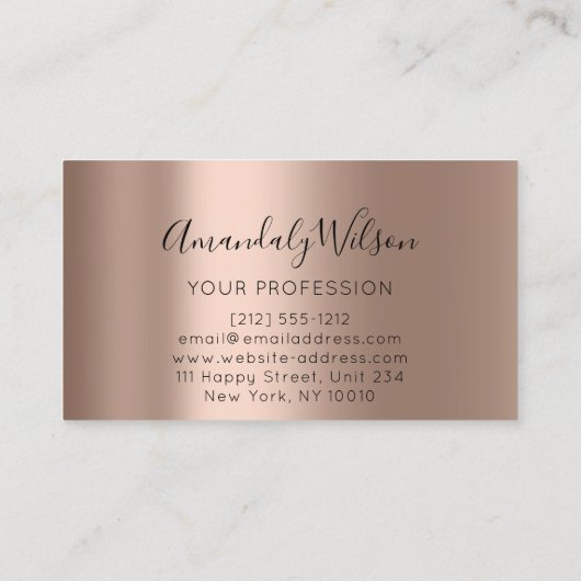 Professionele Elegante Moderne Zwart Wit Metaal VI Visitekaartje (Achterkant)