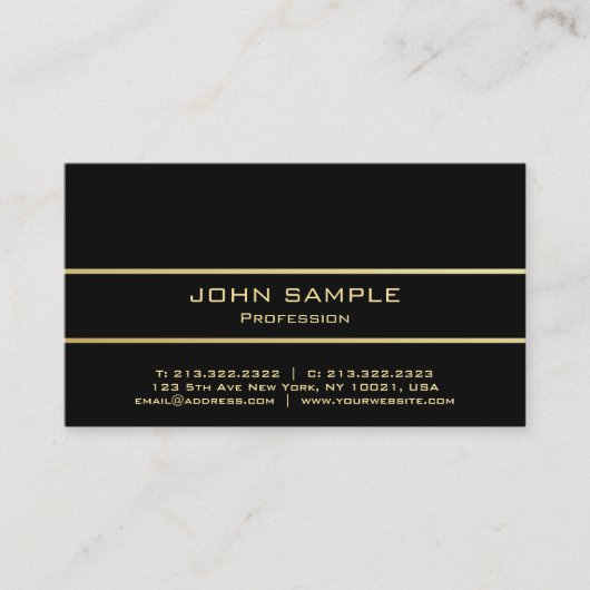 Professionele Elegante Moderne Zwarte Duidelijke G Visitekaartje (Voorkant)