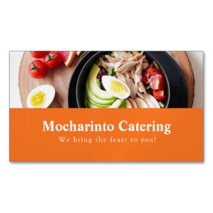 Professionele Elegante restaurant Catering en chef Magnetisch Visitekaartje