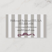 Professionele elegante stipes van elastriboog mono visitekaartje (Achterkant)