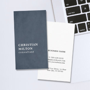 Professionele elegante textielblauw consultant visitekaartje