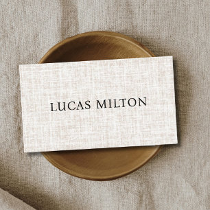 Professionele Elegante Textuur Beige Consultant Visitekaartje