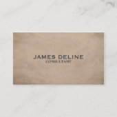 Professionele Elegante Textuur Beige Consultant Visitekaartje (Voorkant)