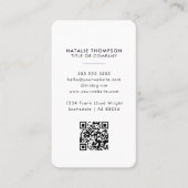 Professionele Elegante Waterverf Wildflower QR-cod Visitekaartje (Voorkant)