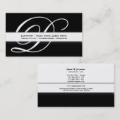 Professionele elegantie van het monogram "D" voor  Visitekaartje (Voorkant / Achterkant)
