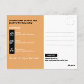 Professionele Elektricien Service Direct Mail Briefkaart (Achterkant)