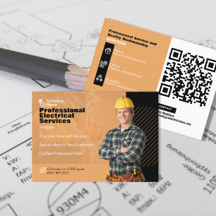 Professionele elektriciens service-advertenties visitekaartje