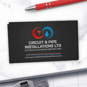 Professionele Elektro & Loodgieterscontractant Visitekaartje