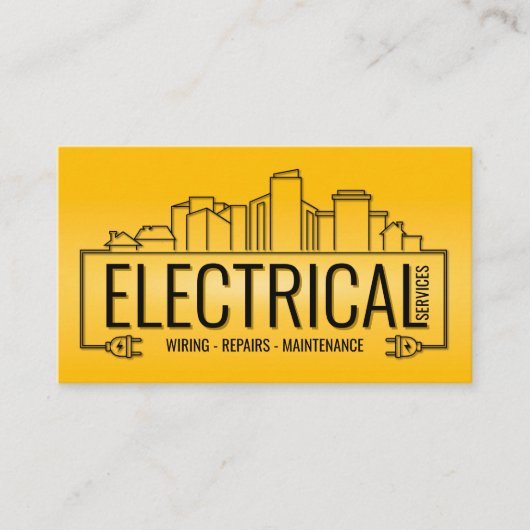 Professionele Elektroaannemer - Elektricien Visitekaartje (Voorkant)