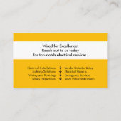 Professionele Elektroaannemer - Elektricien Visitekaartje (Achterkant)