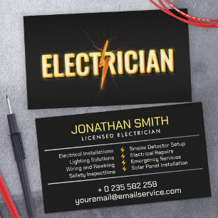 Professionele Elektroaannemer - Elektricien Visitekaartje