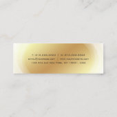 Professionele elite Gold Design Elegant Plain Chic Mini Visitekaartje (Achterkant)