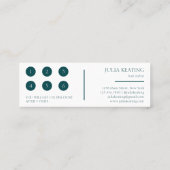 Professionele Emerald Groene Moderne Minimalistisc Klantenkaartje (Achterkant)