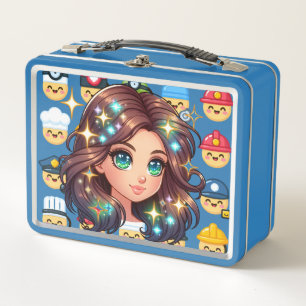 Professionele Emoji Metal Lunchbox