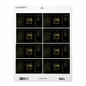 Professionele etiketten met zwarte en goudbody-bot (Full Sheet)