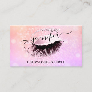 Professionele Eyelash QR Code roze holograaf Visitekaartje