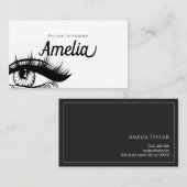 Professionele Eyelash-uitbreidingen en microbladin Visitekaartje (Voorkant / Achterkant)