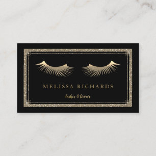 Professionele Eyelashes Makeup Artist Black Busine Visitekaartje