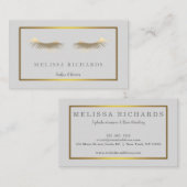 Professionele Eyelashes Makeup Artist Black Visitekaartje (Voorkant / Achterkant)